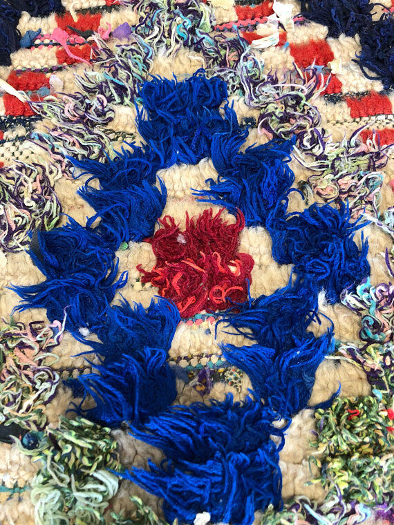 Carpet Berber Azilal vintage 210 x 110 cm
