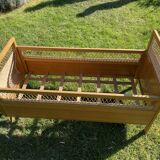 Scandinavian rattan bed from the 70s for children