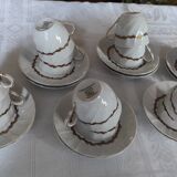 Coffee service and dessert 29 pieces porcelain Bernardaud