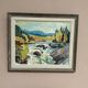 Original Swedish Oil on Panel – “Landscape With Water” by B. Lundqvist – Vintage & Framed – 56 × 48 cm (22" × 18.8")