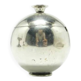 AAC Sugar Bowl mid-century modern, silver-plated brass, Poland, 1960s