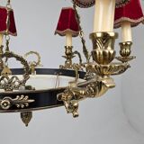 Empire-Style Ceiling Lamp — Sheet Metal & Brass — 20th Century — Classic Ar