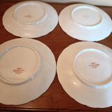 Set de 4 assiettes Badonviller décor Gui