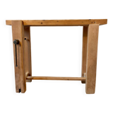Établi en bois massif restauré