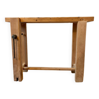 Établi en bois massif restauré