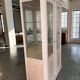 Vintage display cabinet in white rosewood from the 1990s.