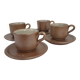 4 Norman coffee cups / Puisaye / Pyrite stoneware