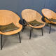 Vintage balloon chairs by Lusch & Co, 1960s - set of 4