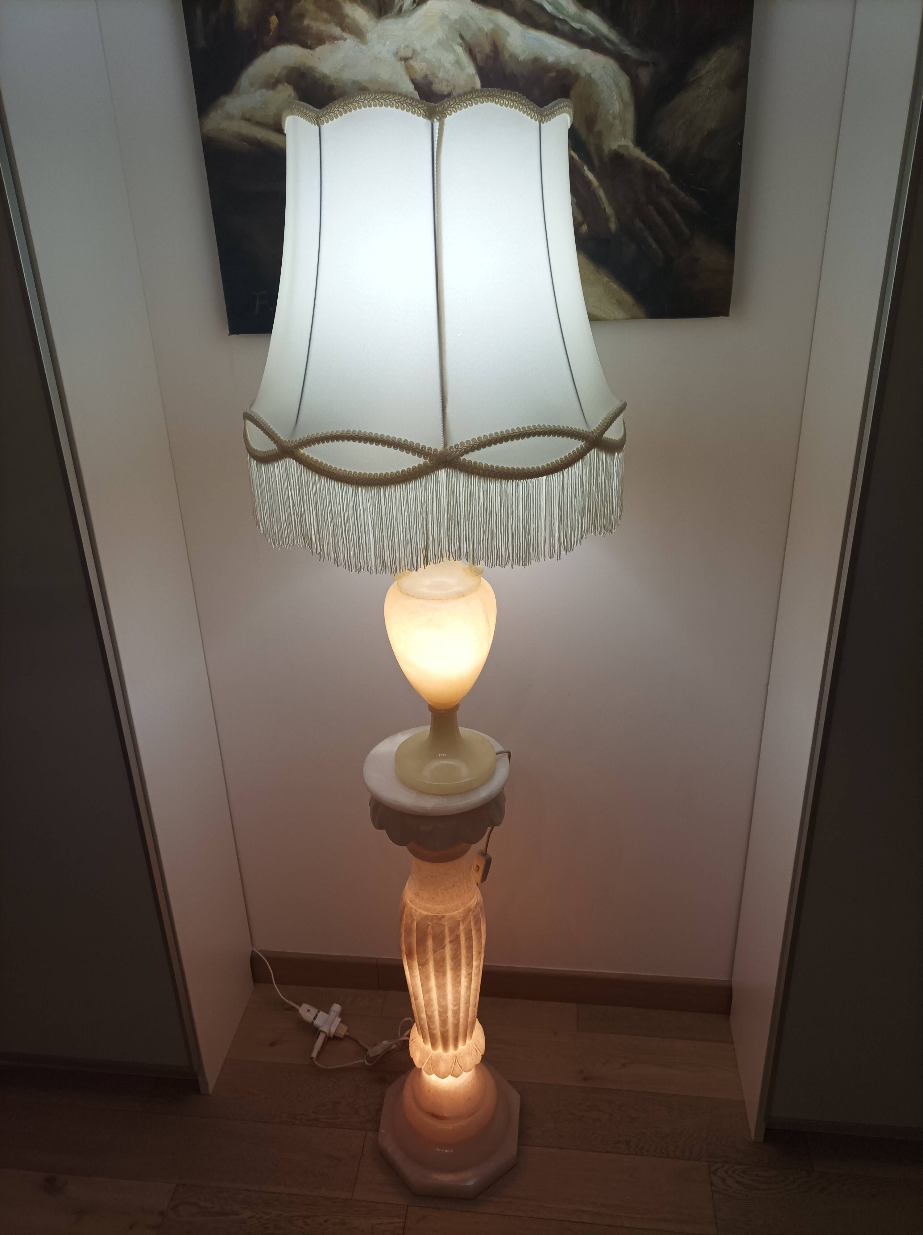 Alabaster lamp and column