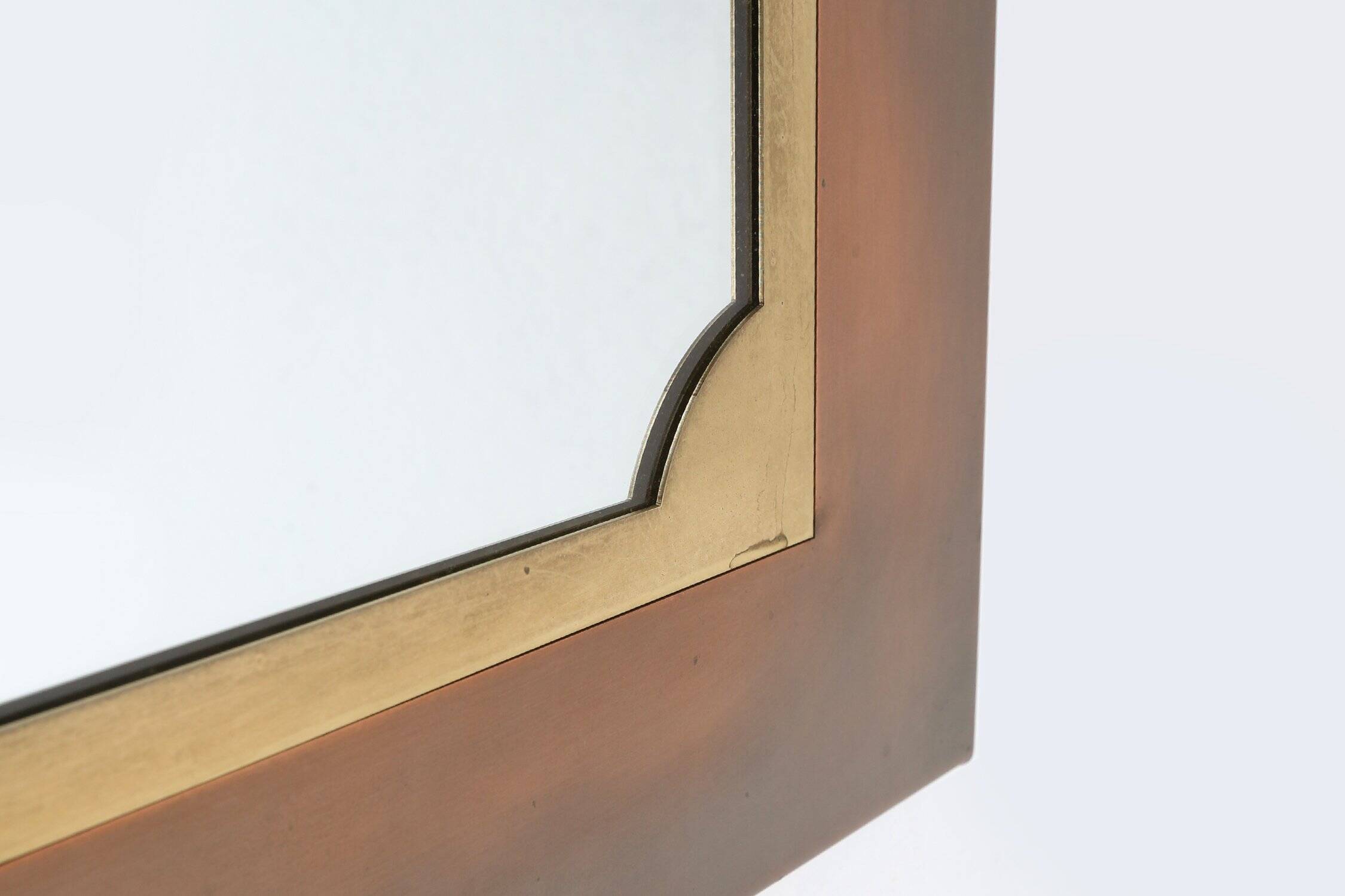 Miroir graphique de Belgo Chrome, Belgique, années 1980.