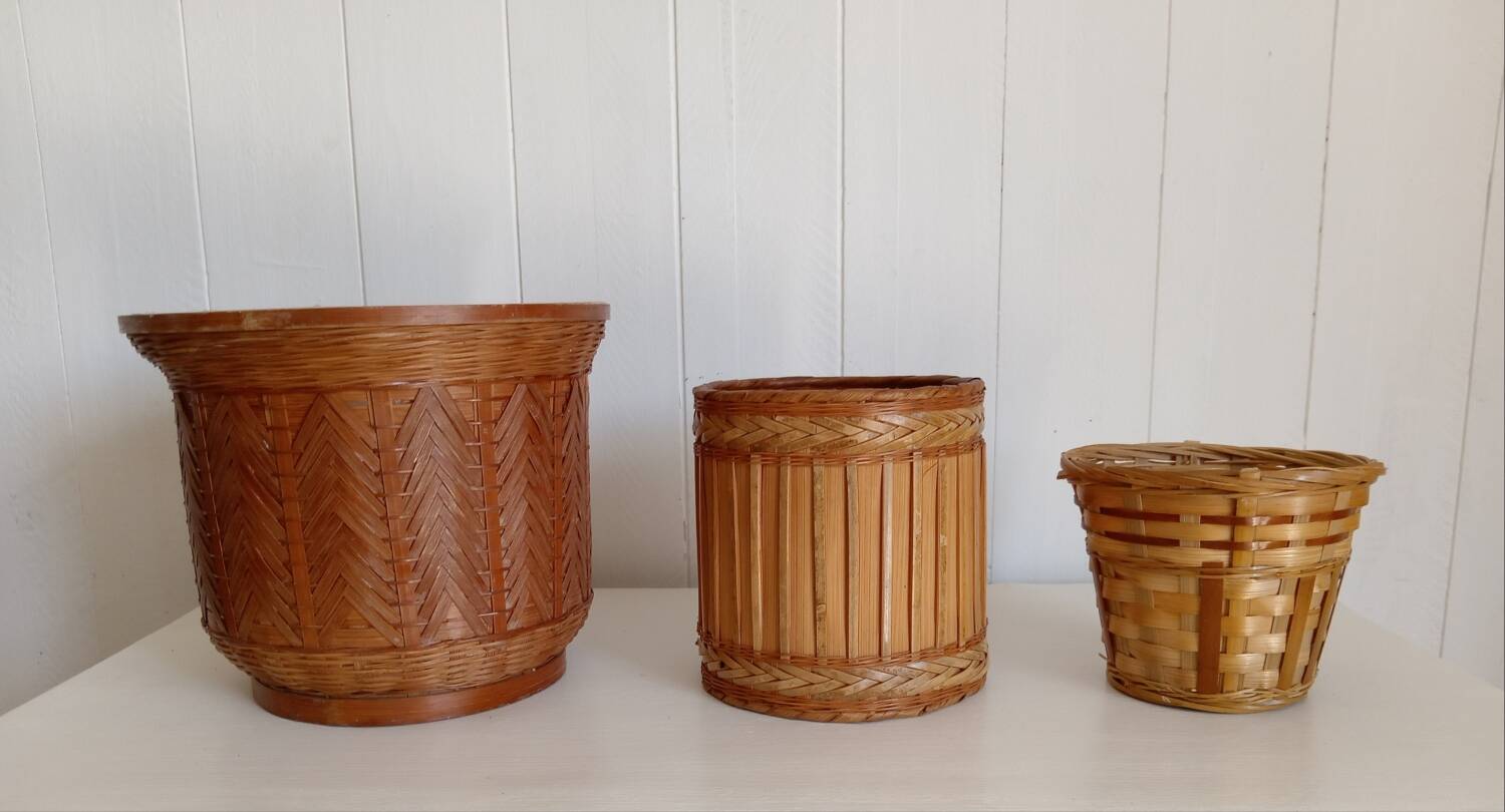 Set of 3 pot covers/baskets
