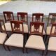 8 Louis XVI chairs in solid wood and beige fabric
