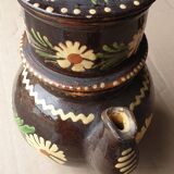 Alsatian glazed terracotta coffee pot