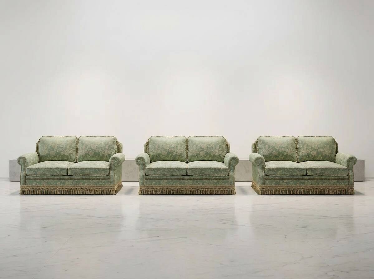 Tris di Divani d’Autore – Pregiata Seta di San Leucio