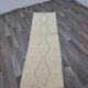 Traditional handmade natural wool rug size 75/300 cm