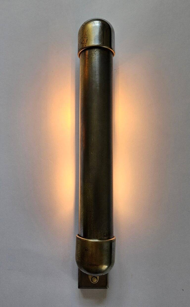 Rare Chrome Bauhaus Art Deco Wall Lamp Napako, 1940s