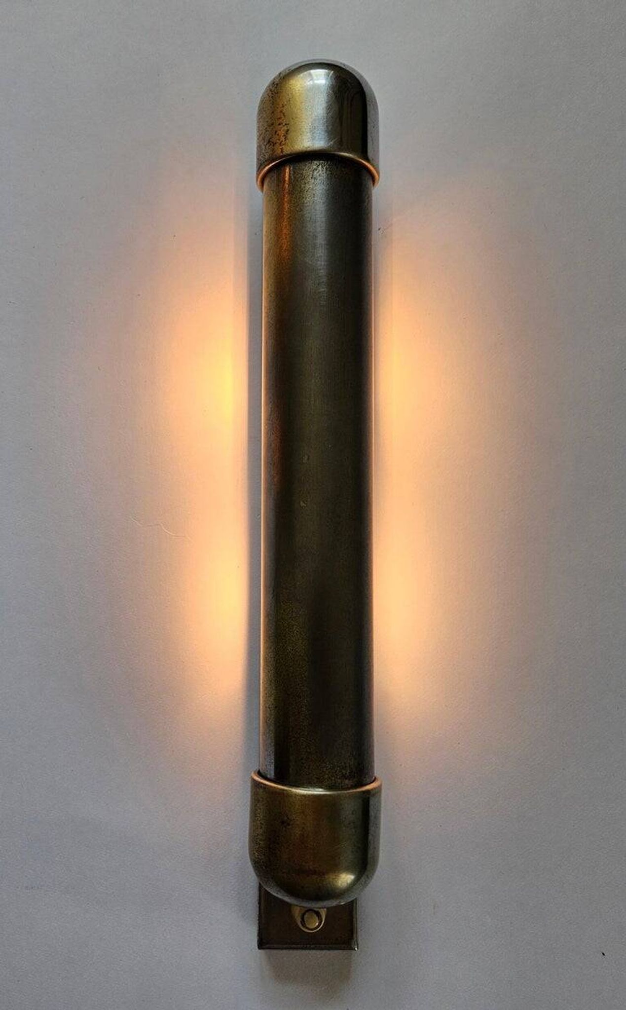 Rare Chrome Bauhaus Art Deco Wall Lamp Napako, 1940s