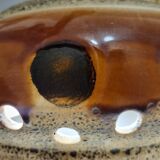 Glazed ceramic pendant light, West Germany 1960-70