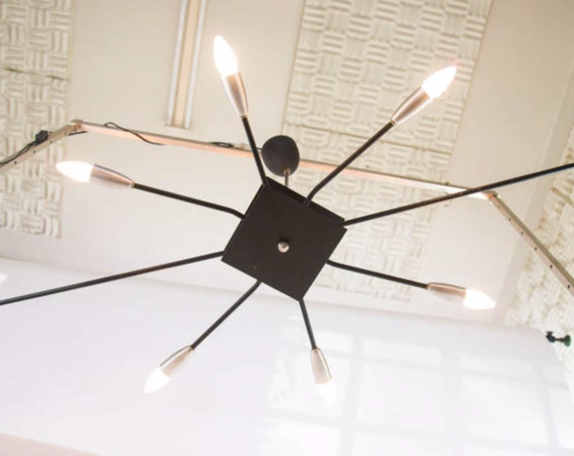 Xxl 8 arm vintage 80s spider luster