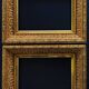 Pair of old frames Barbizon XIX° century for work of 17 / 23 cm