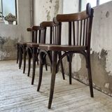 Set of 4 wooden bistro chairs