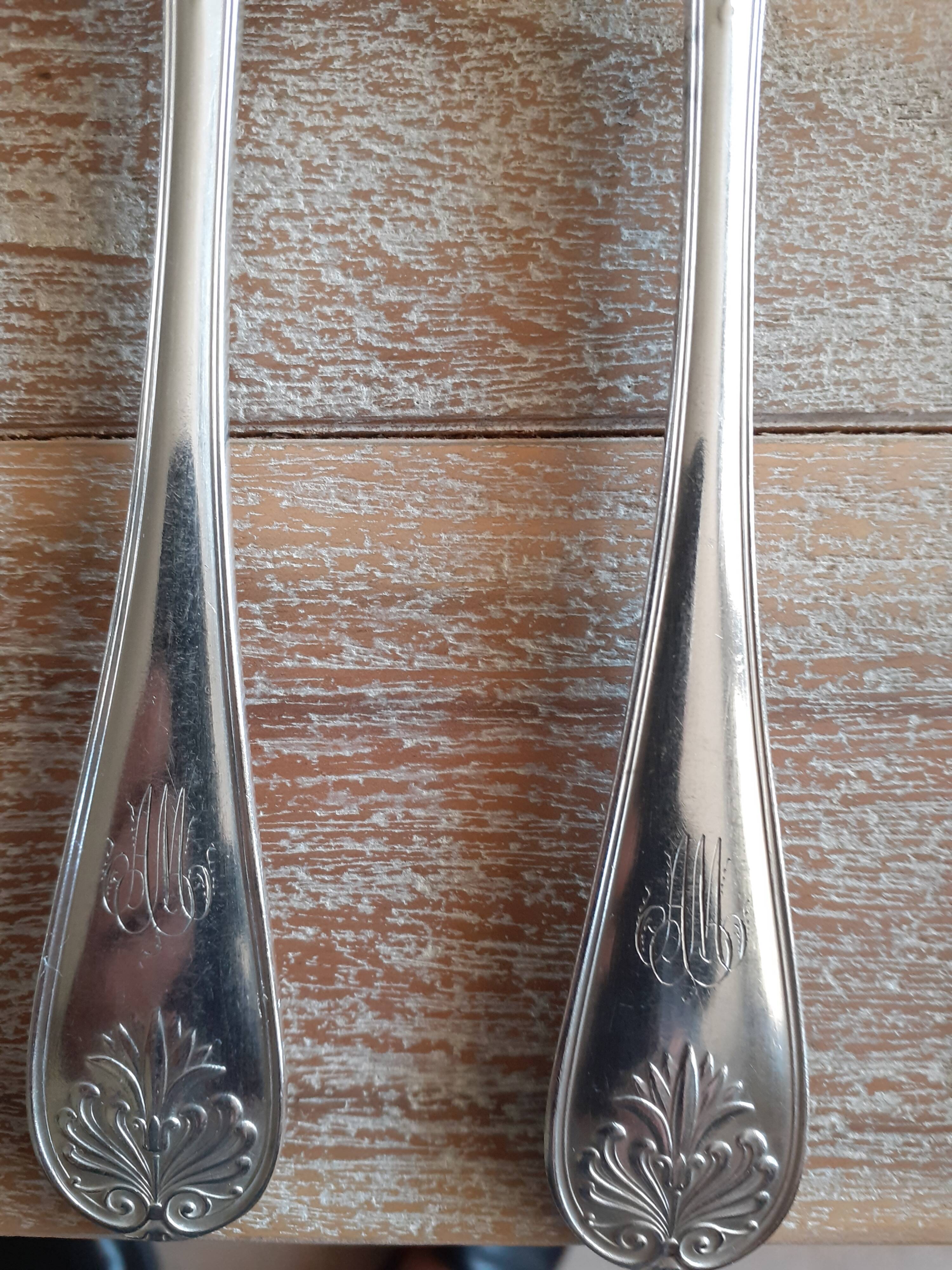31 Christofle silver metal cutlery