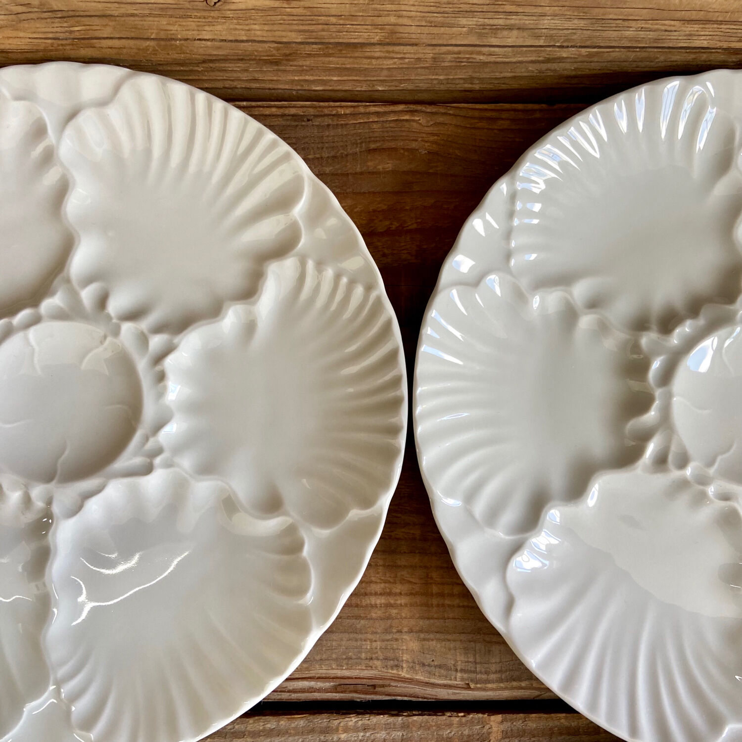 4 porcelain oyster plates Bareuther Bavaria