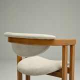 Set of 6 curverd beech wood dining chairs, 1960s Germany.