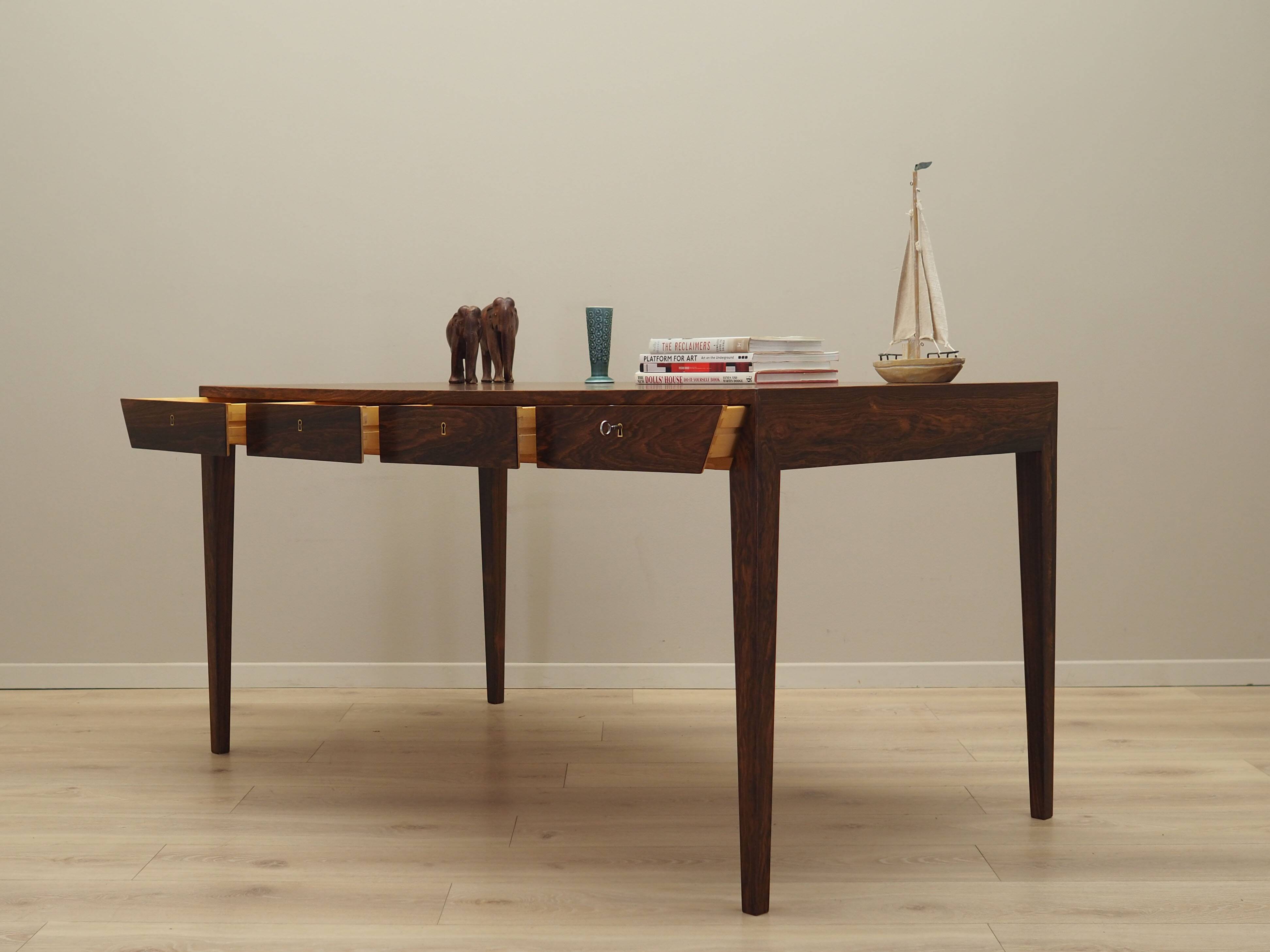 Rosewood desk, Danish design, 1960s, designer: Severin Hansen, production: Haslev Møbelsnedkeri