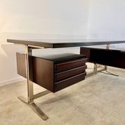 Vintage president corner desk in rosewood design by Gianni Moscatelli vintage
