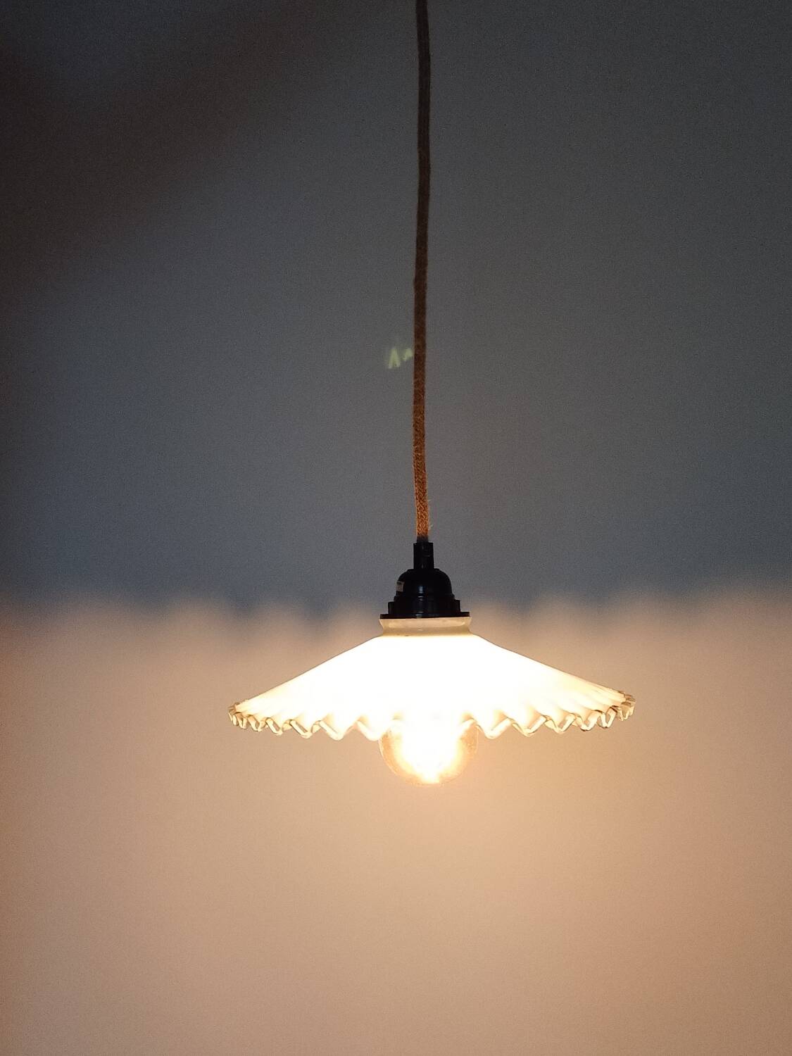 Opaline pendant light