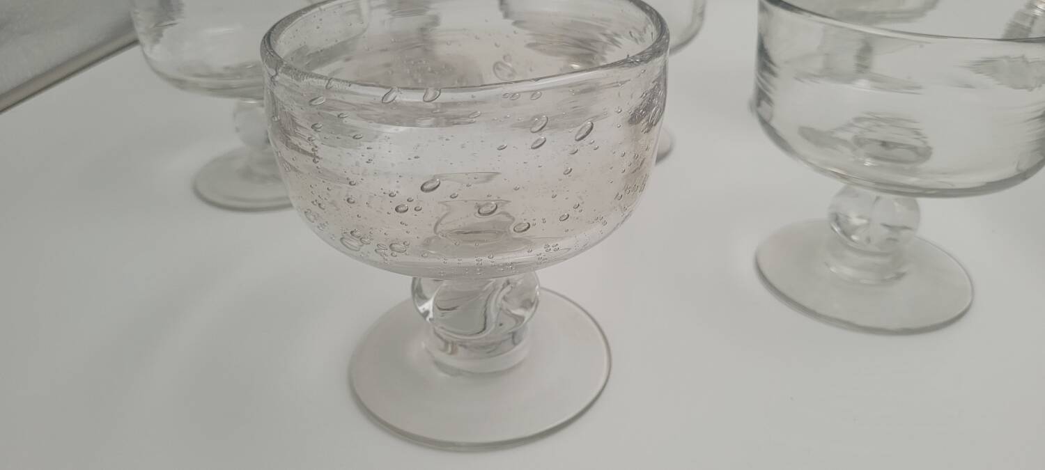 70's blown glass cups