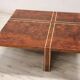 Square Coffee Table In Walnut Burl, 1970s