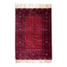 Tapis d’orient Bukhara rouge en laine fait main 198x132 cm