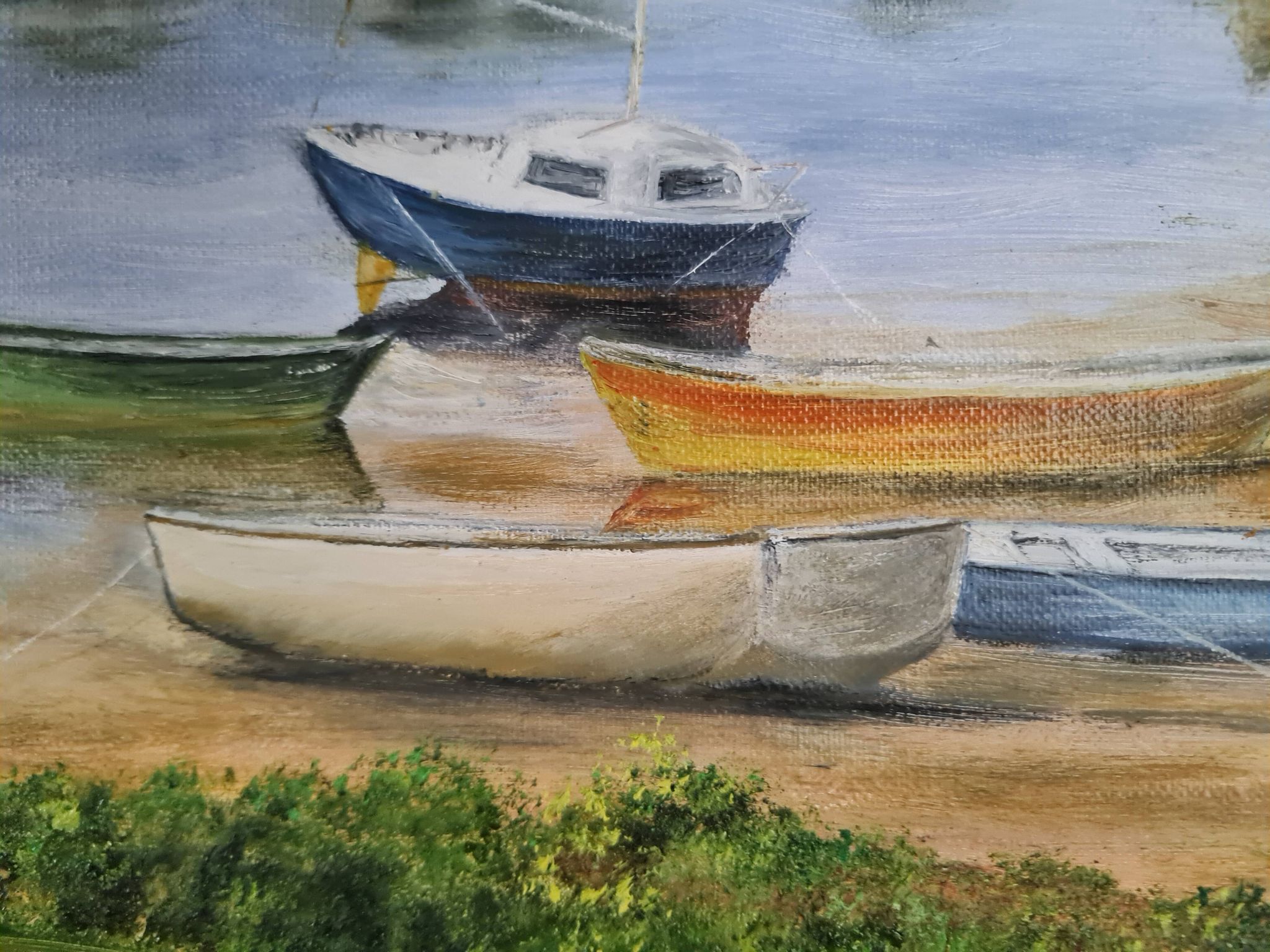 Peinture à l huile bord de mer Breton fait sur toile