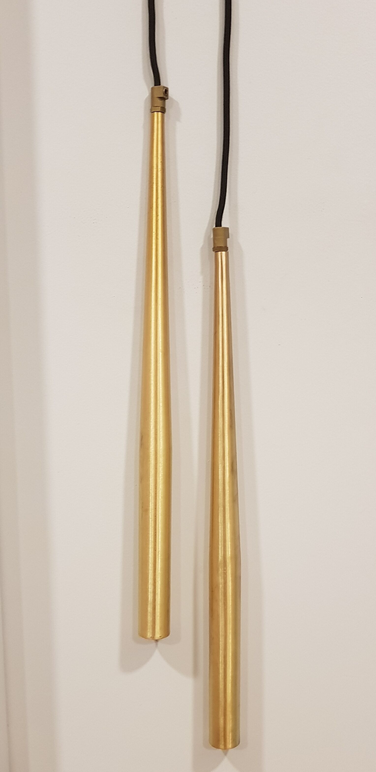 Pair of mid-century long pendants