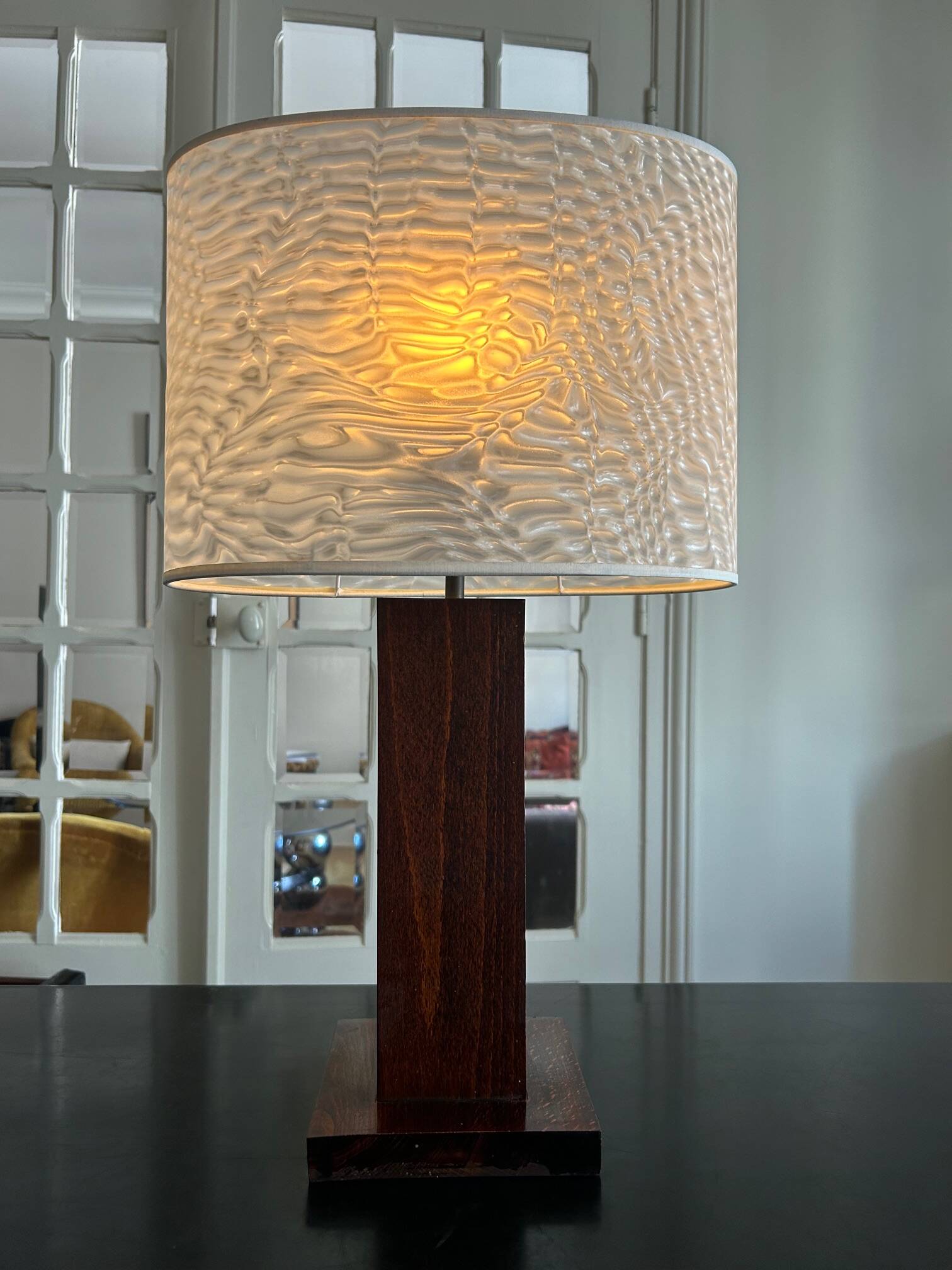 70s wooden lamp
