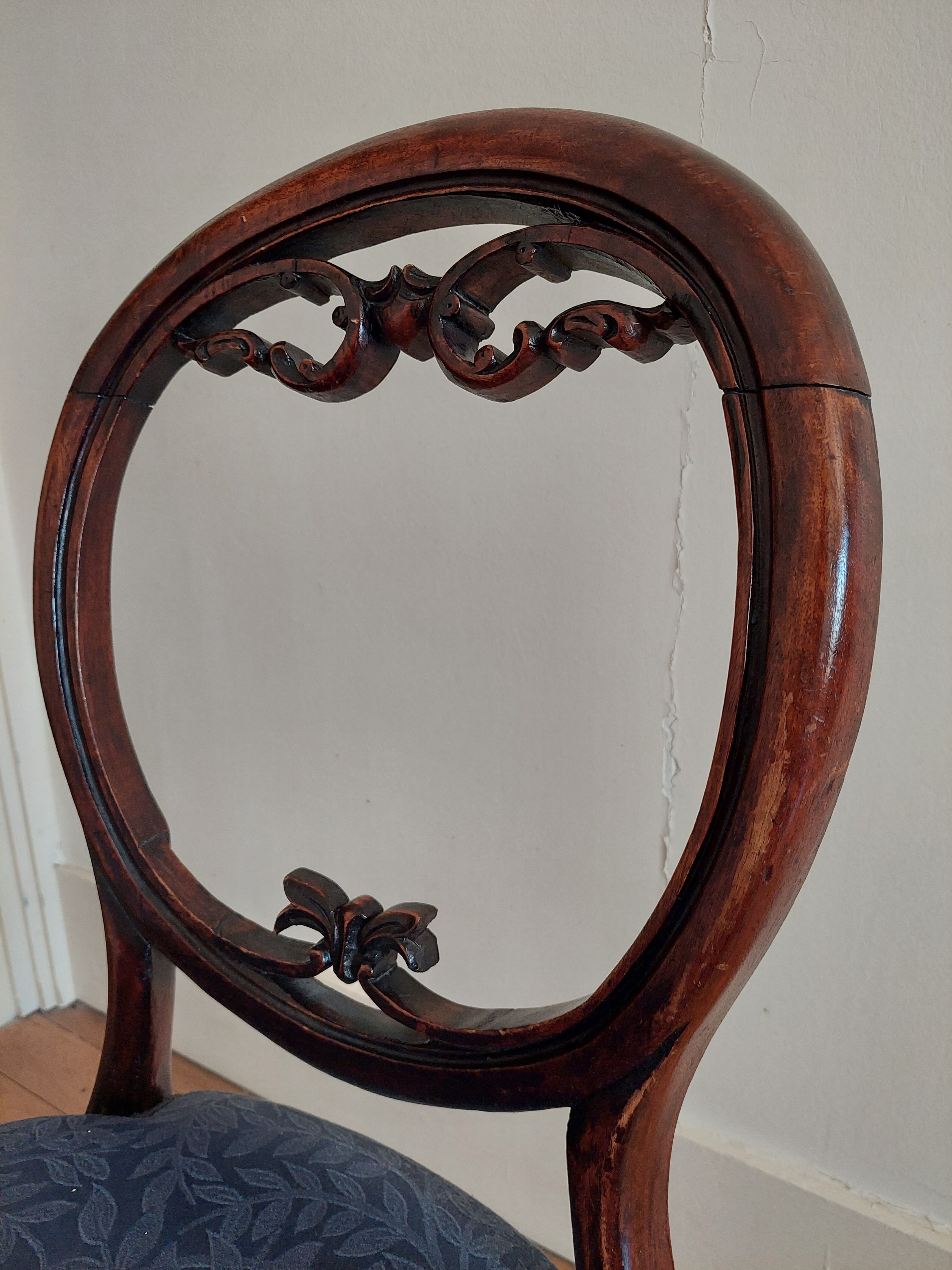 Chaise en acajou époque victorienne