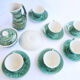 Niderviller blue earthenware tea or coffee service, Moss collection