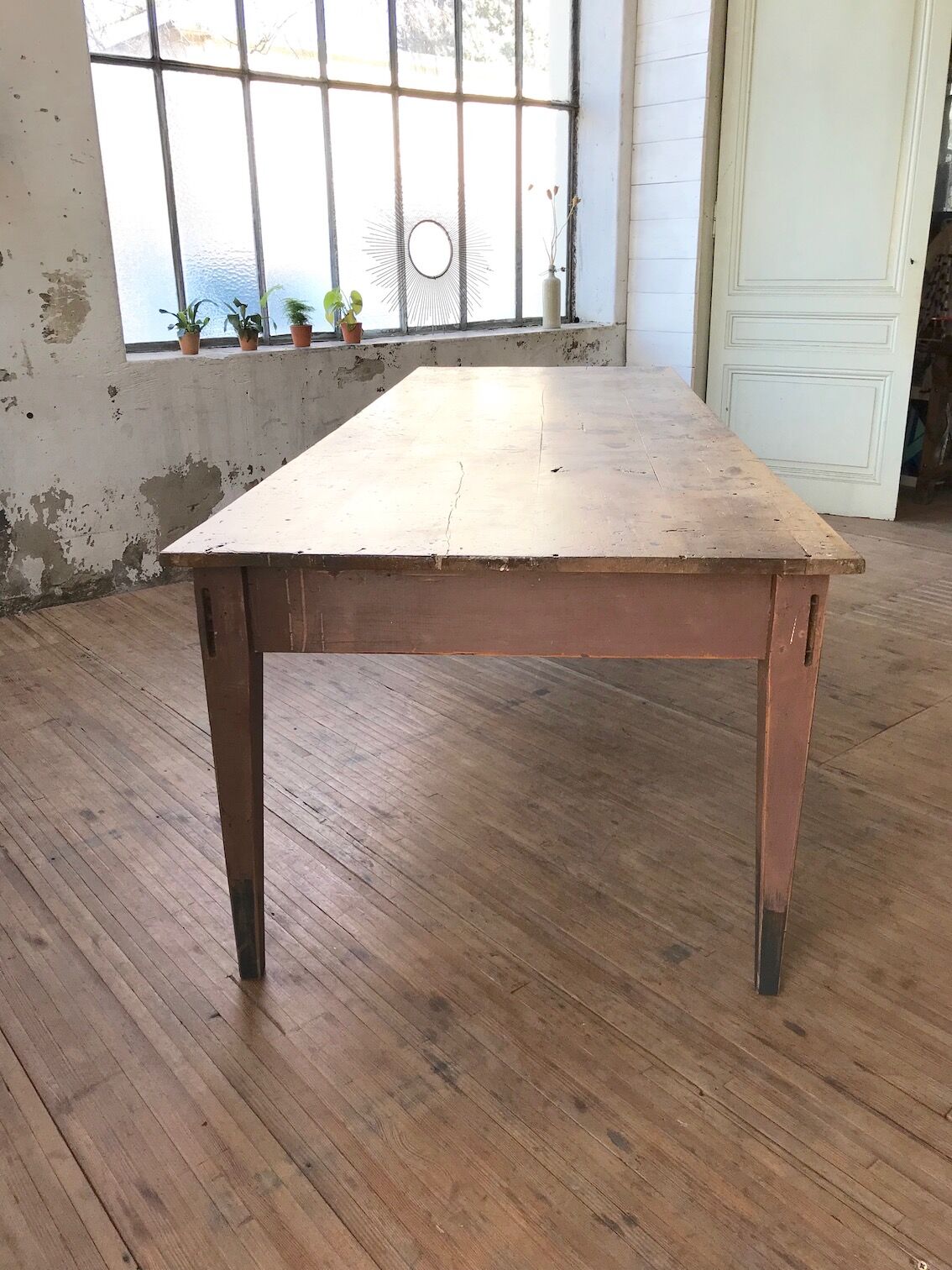 Vintage pine farm table