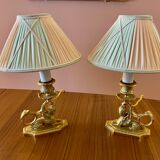 2 Empire, Restoration Sphynges bedside lamps
