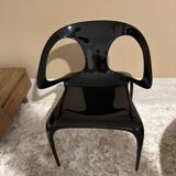 4 AVA chairs, glossy charcoal, Roche Bobois