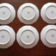 6 Limosa hard porcelain dessert plates (Limoges)