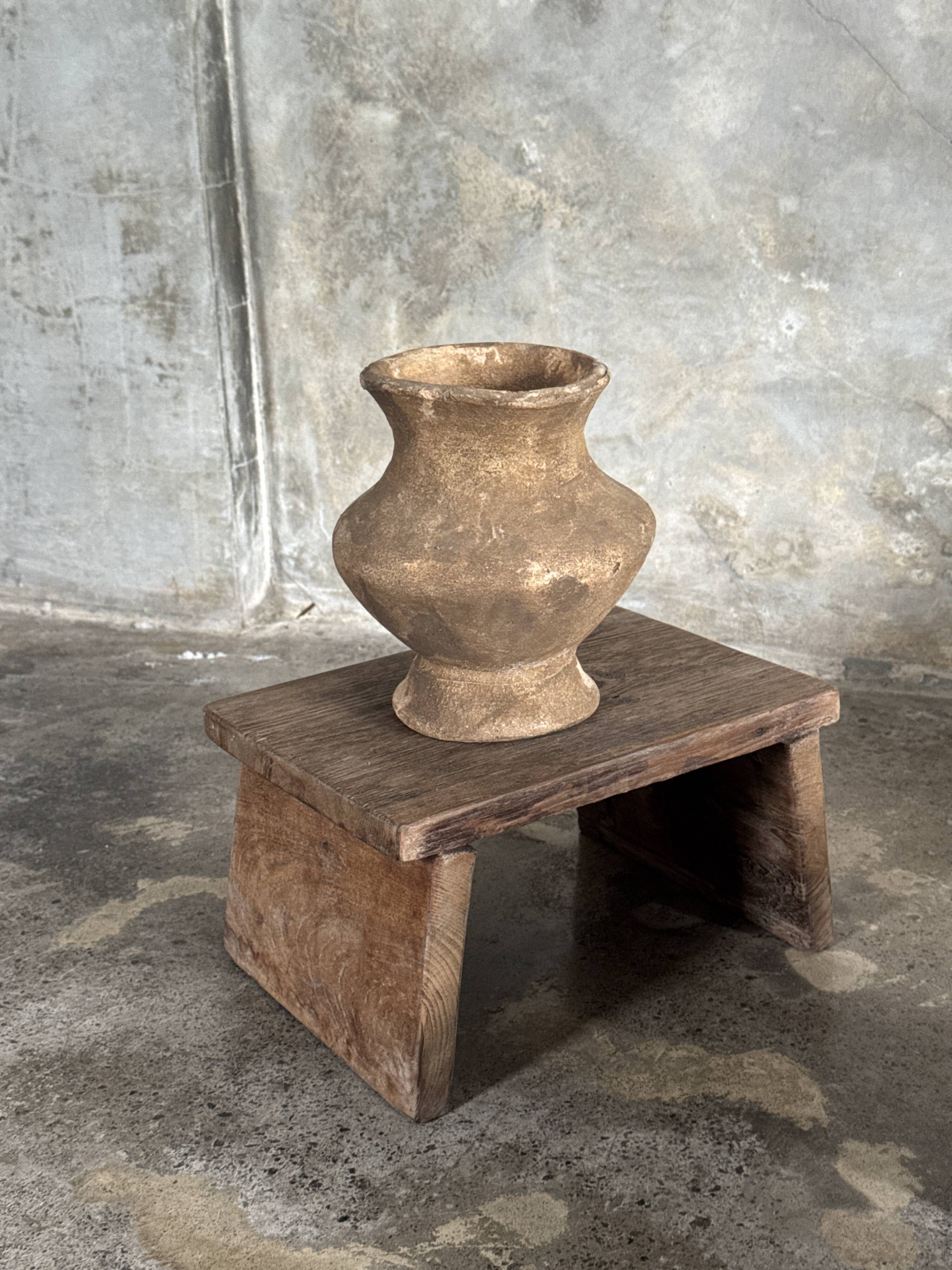 Small auxiliary stool in light antique teak (3302)