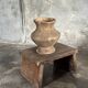 Small auxiliary stool in light antique teak (3302)