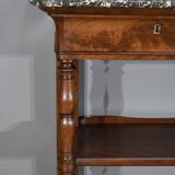 Large Burl Mahogany Property Console, Restoration Period – Early