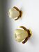 Pair of pear-shaped "Cocoon" wall sconces, resin and pine wood, Italy, 1970s
