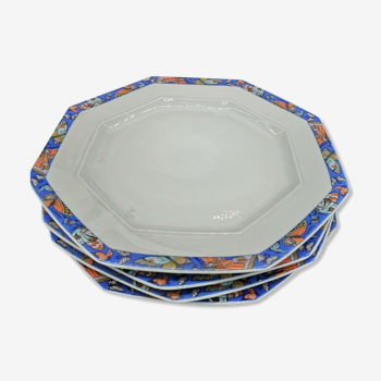 Lot de 4 assiettes en porcelaine de Limoges par Chastagner