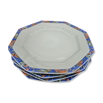 Lot de 4 assiettes en porcelaine de Limoges par Chastagner