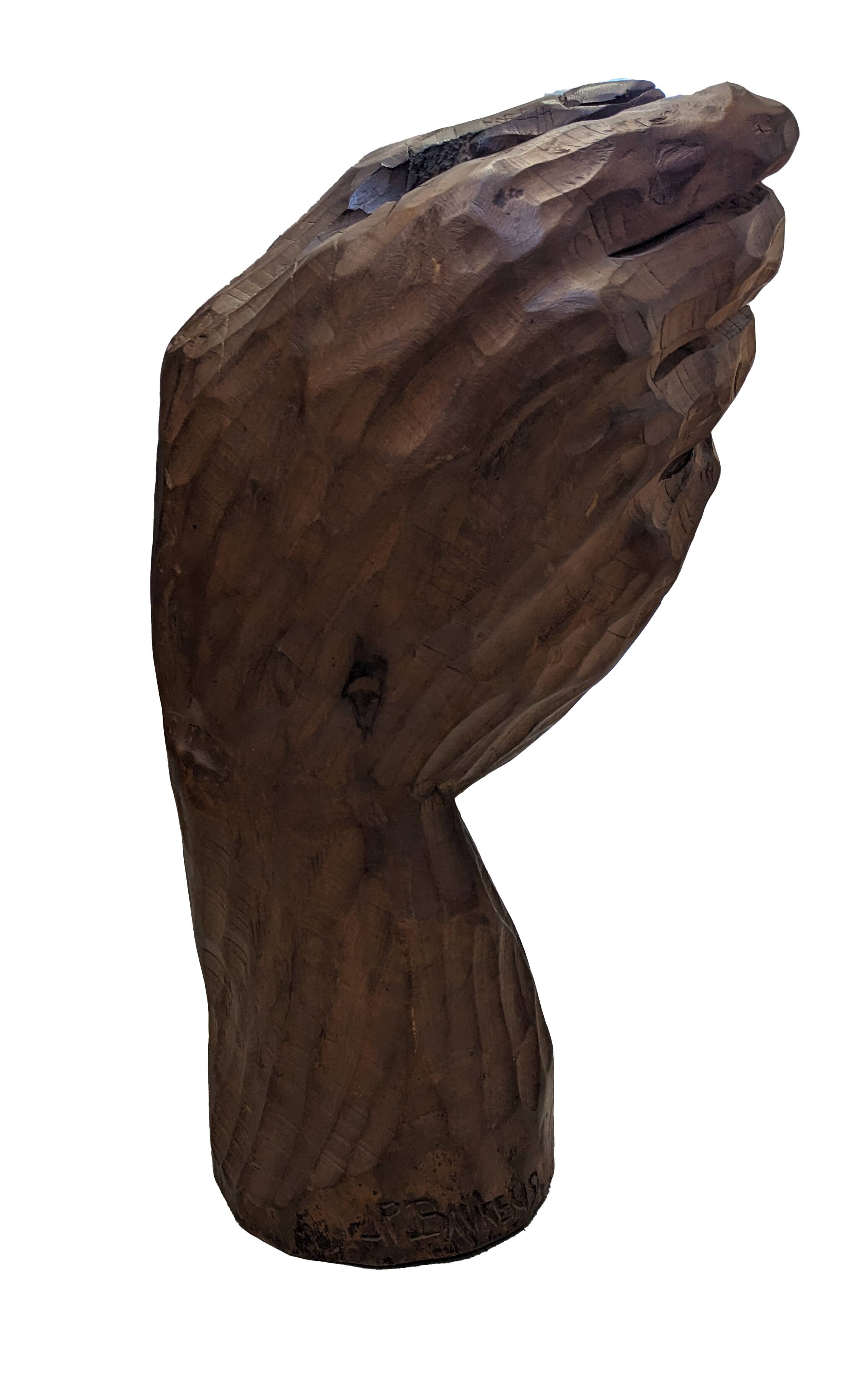 Grande main sculptée - Jean Paul Baurens - Sculpture en bois